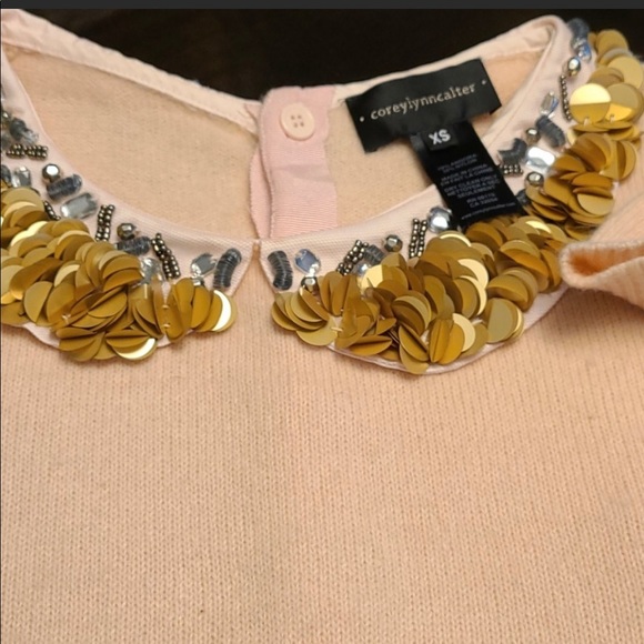 Anthropologie x Corey Ann Calter Peter Pan Paillettes Angora Sweater - Picture 14 of 16